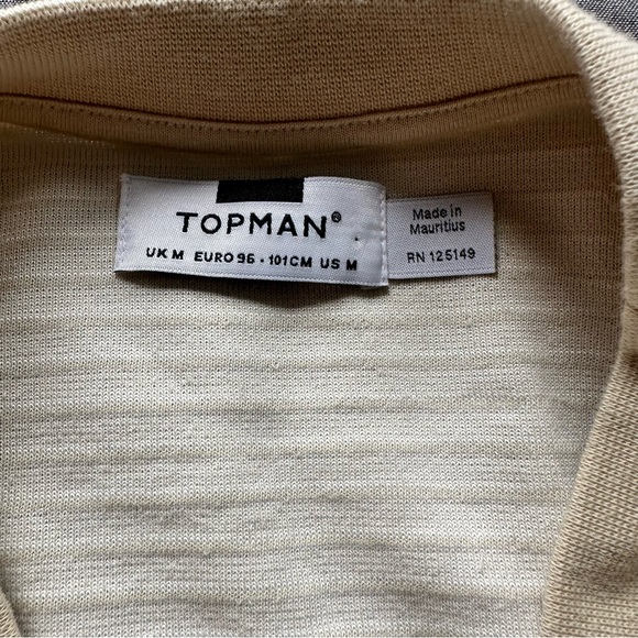 Topman Medium Beige Long Sleeve Velour Sweater - Picture 4 of 6